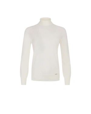 Fine cream seamless turtleneck with long sleeves | Pullovers | Dika.ge Fine cream seamless turtleneck with long sleeves | Pullovers