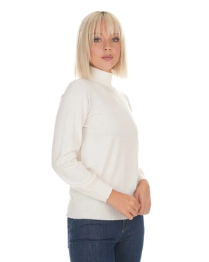 Fine cream seamless turtleneck with long sleeves | Pullovers | Dika.ge - 2 Fine cream seamless turtleneck with long sleeves | Pullovers - 2