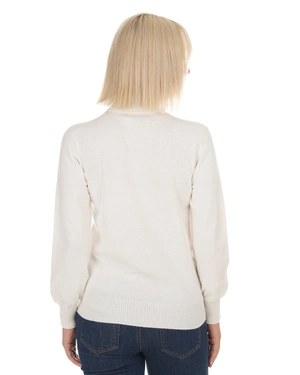 Fine cream seamless turtleneck with long sleeves | Pullovers | Dika.ge - 4 Fine cream seamless turtleneck with long sleeves | Pullovers - 4