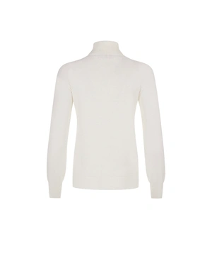 Fine cream seamless turtleneck with long sleeves | Pullovers | Dika.ge - 5 Fine cream seamless turtleneck with long sleeves | Pullovers - 5
