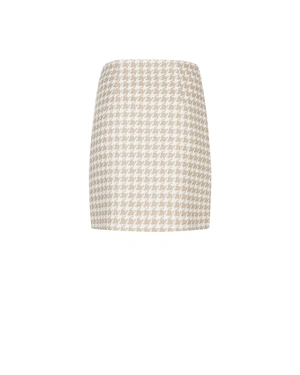 კრემისფერ-ოქროსფერი სწორი ტვიდის ქვედაბოლო | ქვედაბოლოები - 13