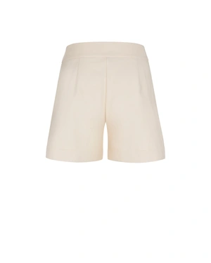 Beige high-waisted A-line cotton shorts | Casual | Dika.test - 2 Beige high-waisted A-line cotton shorts | Casual - 2