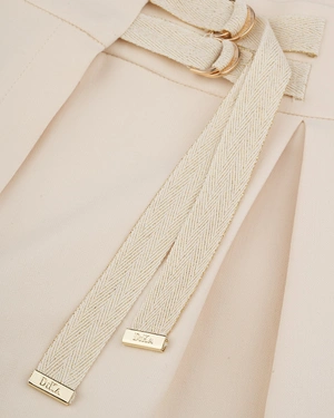 Beige high-waisted A-line cotton shorts | Casual | Dika.test - 3 Beige high-waisted A-line cotton shorts | Casual - 3