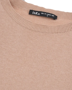 Beige knit top from capsule collection leisurewear | Knitwear - 2