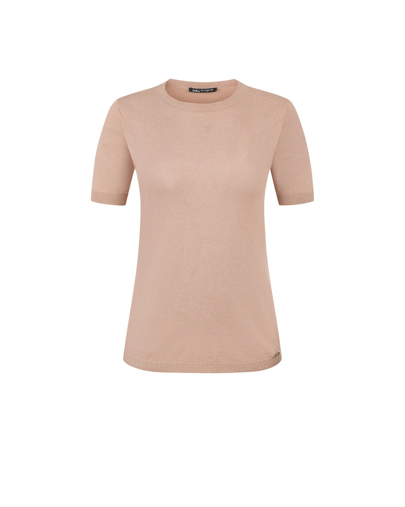 Beige knit top from capsule collection leisurewear | Knitwear