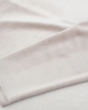 Beige velvet blouse with a draped neckline | Blouses | Dikastore.ro - 5 Beige velvet blouse with a draped neckline | Blouses - 5