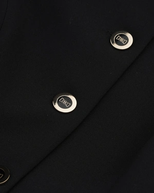 Black A-line skirt with below-the-knee length | Skirts - 7