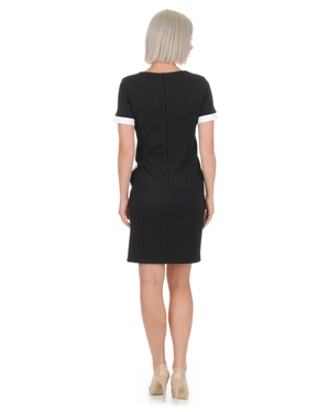 Black and white dress with shaping contrast bands | All products - 4