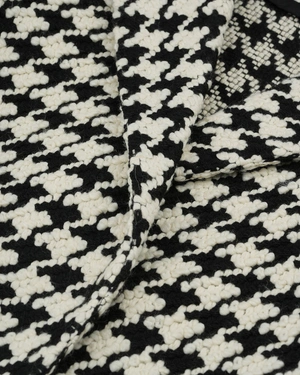 Black and white houndstooth blazer with double-breasted fastening | Jackets and Coats - 2