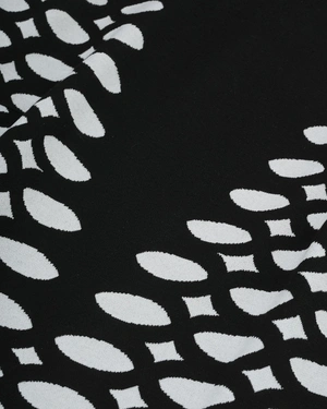 Black and white jacquard dress with details | All products - 2