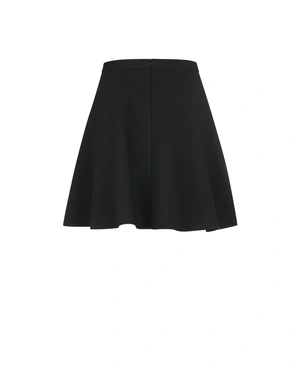 Black asymmetric A-line skirt with an elegant design | Skirts - 2