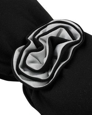 Costum de baie negru cu fire argintii, din doua piese | COLECTIE DE VARĂ OUTLET - 2