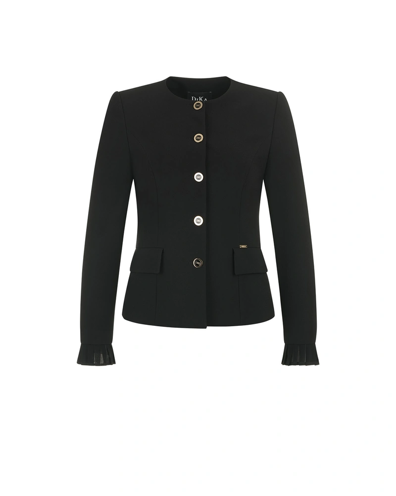 Black blazer with chiffon cuff | All products