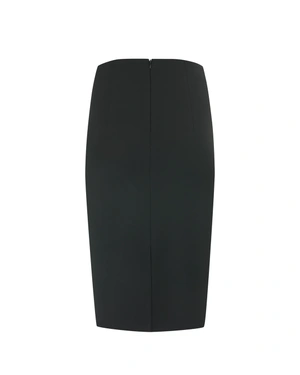 Jupe de tailleur noire à la silhouette épurée | Jupes - 4