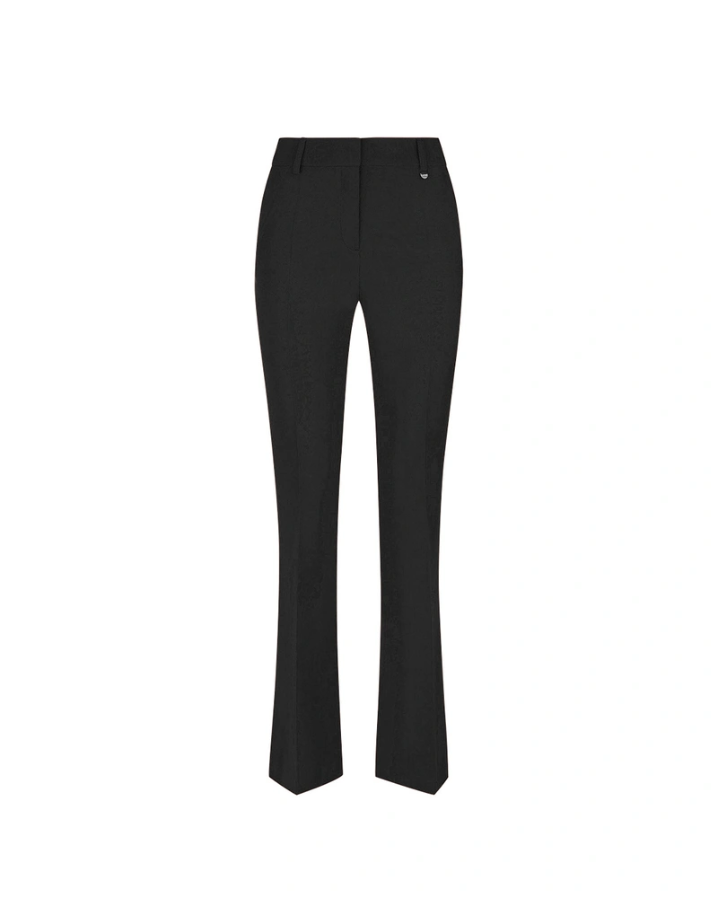 Crne poslovne pantalone sa peglanom faltnom | Pantalone i Helanke
