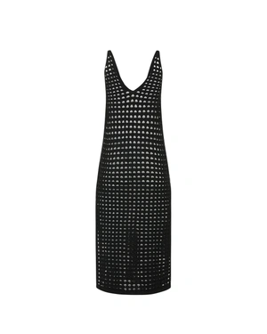 Black cotton knitted beach dress | OUTLET SUMMER | Dika.test Black cotton knitted beach dress | OUTLET SUMMER