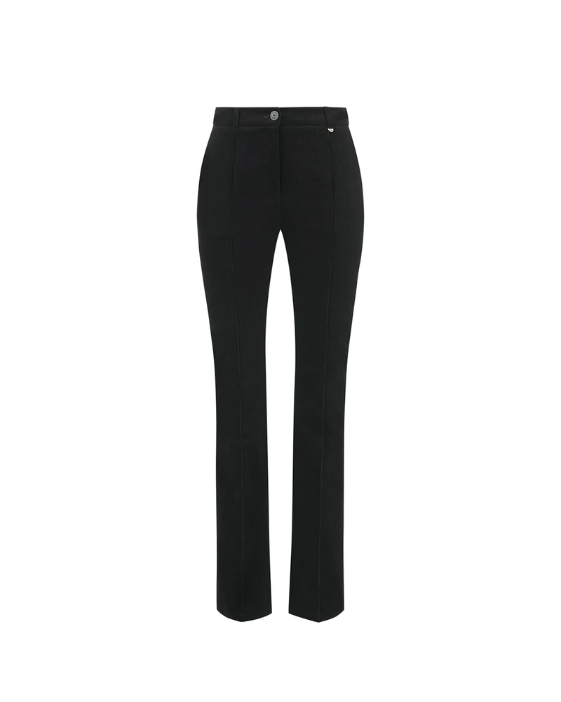 Crne pamučne pantalone ravnog kroja | Pantalone i Helanke