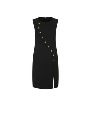 Black dress with gold decorative buttons on the front | COLLECTION - 6