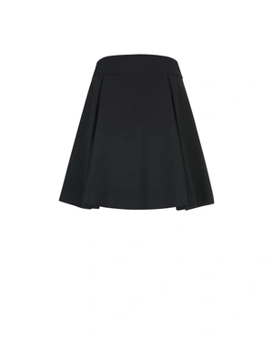 Jupe évasée noire à taille haute avec nœud | Jupes - 4