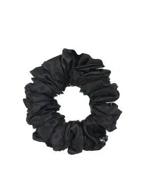 Black jacquard scrunchie with an animal print | ACCESSORIES | Dikastore.ro Black jacquard scrunchie with an animal print | ACCESSORIES