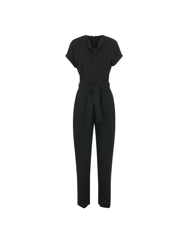 Black jumpsuit with a loose silhouette | Jumpsuites