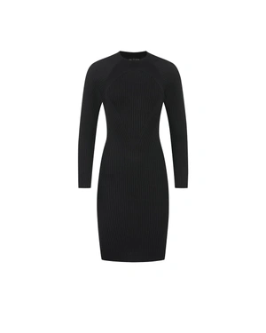 Black knit bodycon dress with long sleeves | Dresses | Dika.rs Black knit bodycon dress with long sleeves | Dresses