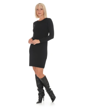 Black knitted bodycon dress | Dresses | Dika.com - 1 Black knitted bodycon dress | Dresses - 1