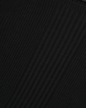 Black knitted long-sleeve top | Pullovers - 2