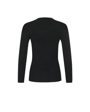 Black knitted top made of viscose and cotton | Knitwear | Dika.rs - 4 Black knitted top made of viscose and cotton | Knitwear - 4