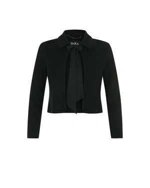 Black lurex bolero with satin ribbon | Jackets and Coats | Dika.ge Black lurex bolero with satin ribbon | Jackets and Coats
