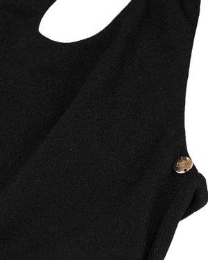 Black one-piece swimsuit with striking side cutouts | Beach collection | Dika.test - 2 Black one-piece swimsuit with striking side cutouts | Beach collection - 2