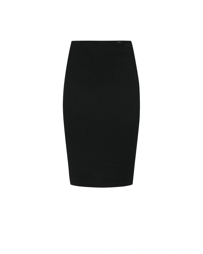Black pencil skirt with lurex threads | All products