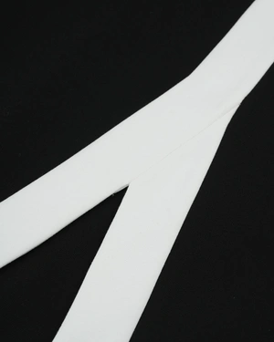 Black pencil skirt with white accent at front | Skirts - 2