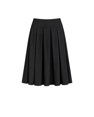 Black pleated midi skirt | Skirts - 3