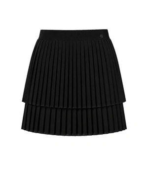 Fustă mini plisată neagră cu o siluetă modernă | Fuste | Dikastore.ro Fustă mini plisată neagră cu o siluetă modernă | Fuste