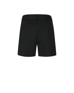 Черни шорти с басти и текстилен колан | КОЛЕКЦИЯ - 7