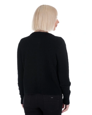 Black pure wool cardigan with gold buttons | Cardigans | Dika.bg - 4 Black pure wool cardigan with gold buttons | Cardigans - 4