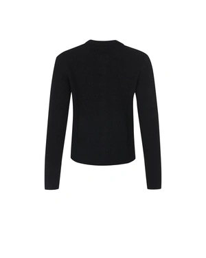 Black pure wool cardigan with gold buttons | Cardigans | Dika.bg - 5 Black pure wool cardigan with gold buttons | Cardigans - 5