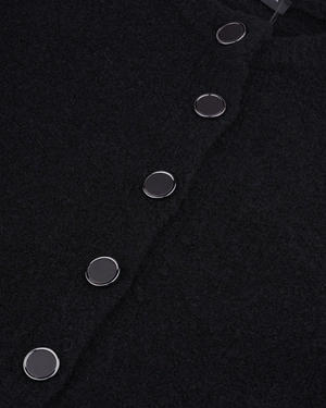 Black pure wool cardigan with gold buttons | Cardigans | Dika.bg - 6 Black pure wool cardigan with gold buttons | Cardigans - 6