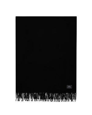 Black scarf made of 100% wool |  - 1