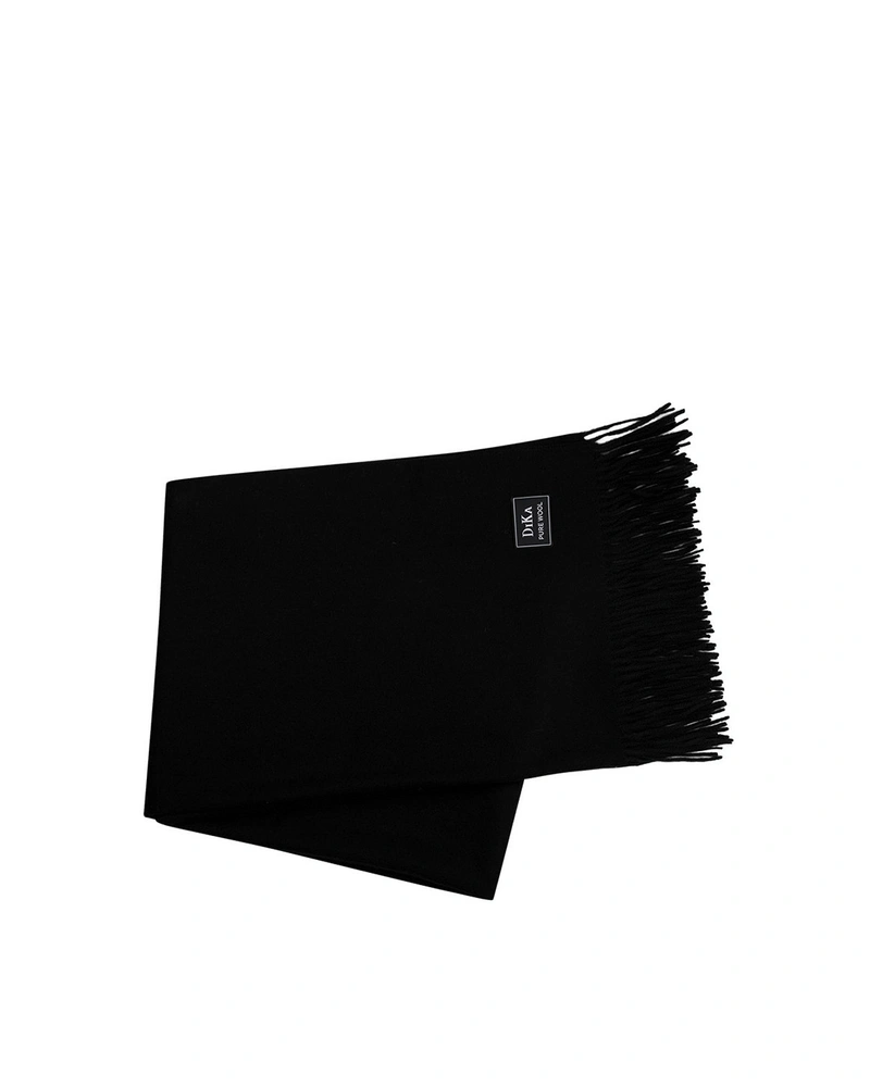 Black scarf made of 100% wool | All accessories
