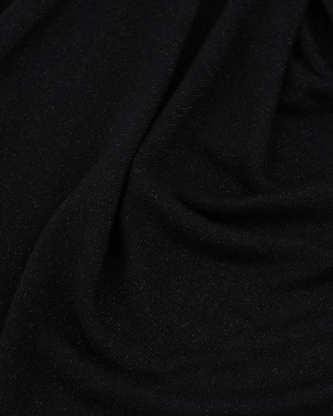 Black shimmering women's top with elegant draping | Casual - 5
