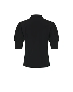 Black shirt with short puff sleeves | COLLECTION - 6
