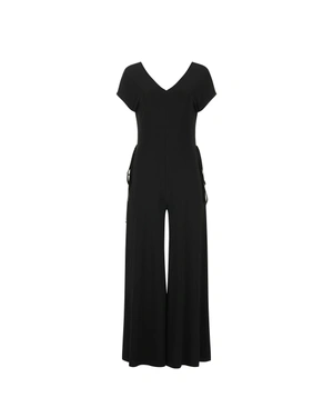 Black sleeveless jumpsuit, made of jersey | All products | Dika.com - 1 Black sleeveless jumpsuit, made of jersey | All products - 1