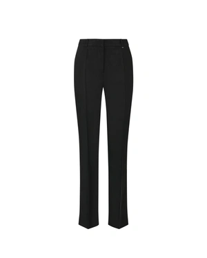 Black straight-leg trousers with a crease | OUTLET SUMMER | Outlet DiKa Black straight-leg trousers with a crease | OUTLET SUMMER