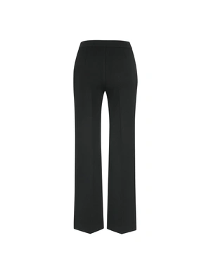 Black straight-leg trousers with crease, high wool content | Trousers | Dika.rs - 1 Black straight-leg trousers with crease, high wool content | Trousers - 1