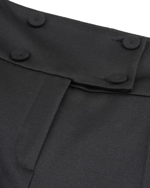 Black straight trousers with high waist | Trousers and Leggings - 2