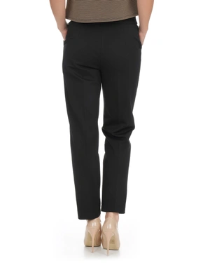 Black tailored ankle-length trousers with crease | COLLECTION - 12