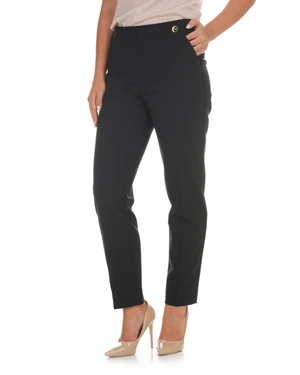 Pantalon de bureau noir à la coupe fuselée | Pantalons - 1