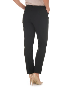 Pantalon de bureau noir à la coupe fuselée | Pantalons - 3